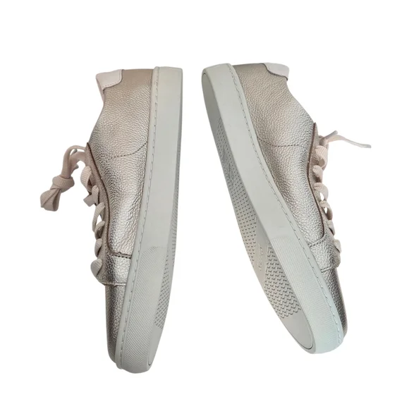 Soludos Ibiza Classic Leather Sneaker Platinum, Women's Sizes 10 New Without Box - Picture 3 of 16